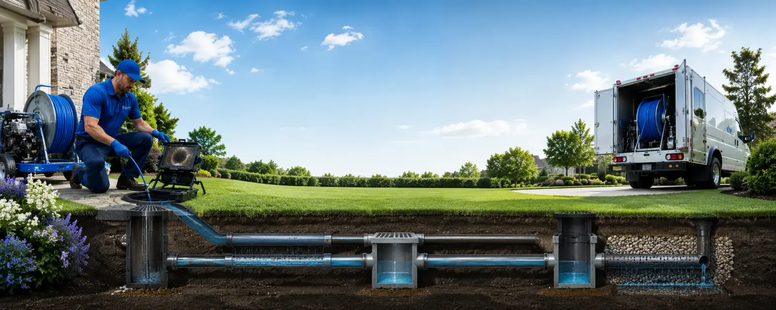 Outdoor drain cleaning information for Stout, IA